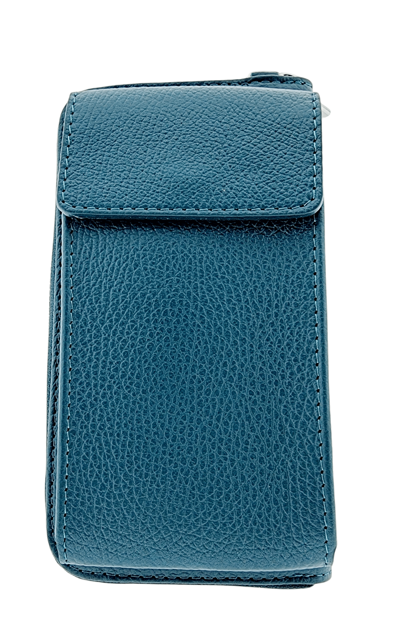 Italian Leather Cross Body Purse- Amy Teal Blue