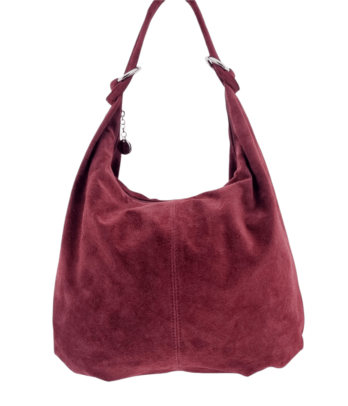 Italian Designer Suede Leather Slouchy Bag - Swolit Cosimo- Ox Blood