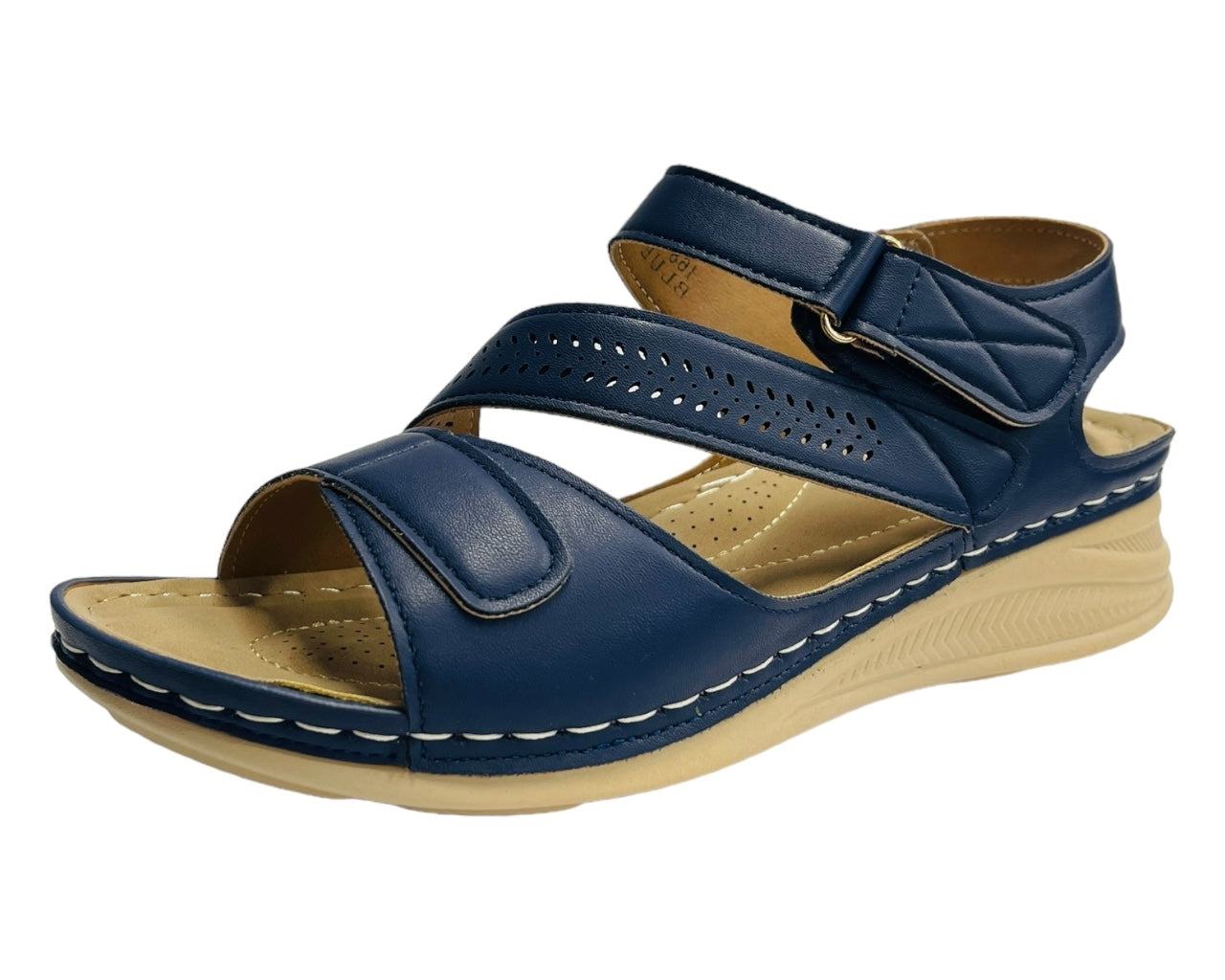 Faux Leather Lightweight Padded Sandals