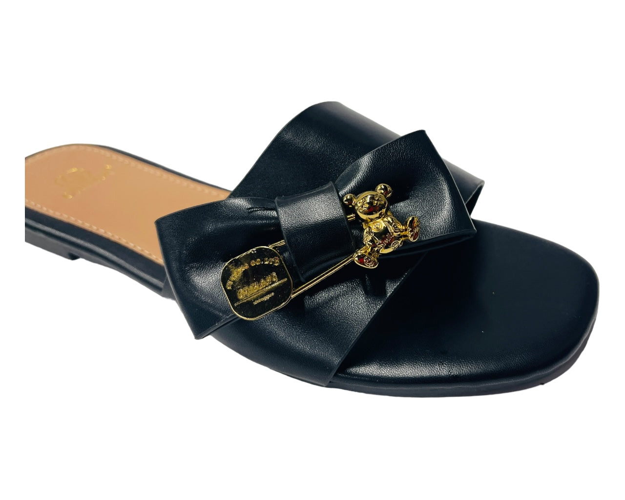 Faux Leather Flat Bow Slider