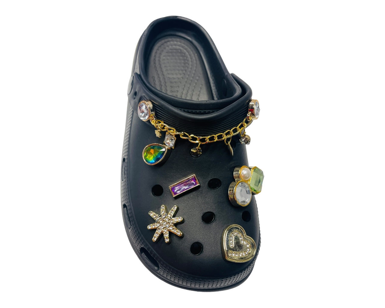 Lightweight Padded Chunky Sole Charm Clogs