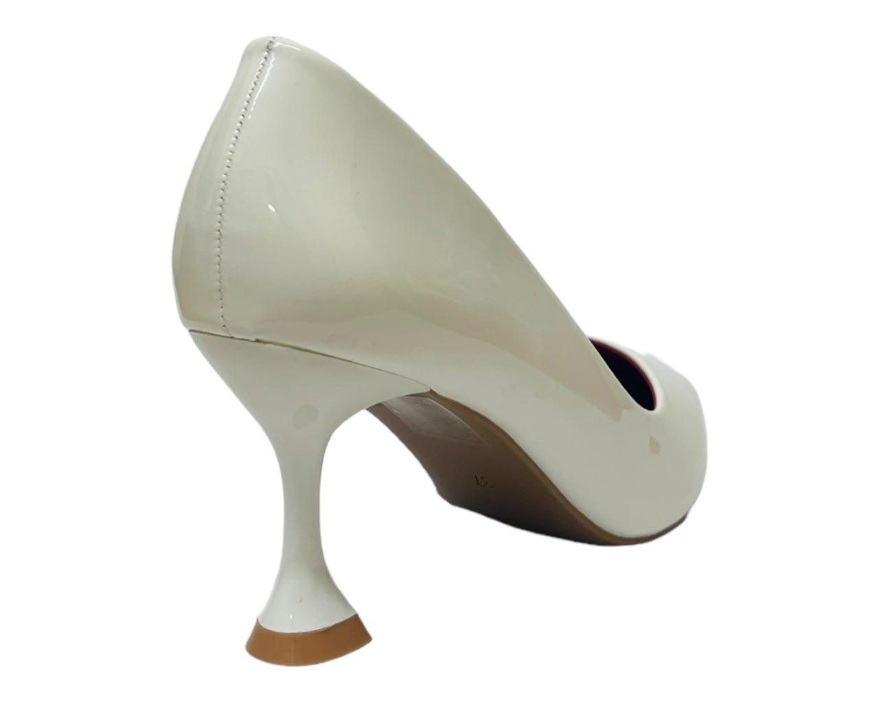 Patent Faux Leather Spool Heel Court Shoes