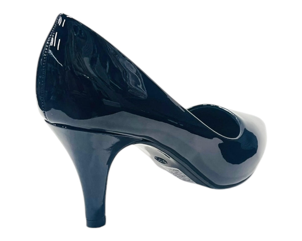 Women's Faux Patent Leather Stiletto Heel Court Shoes