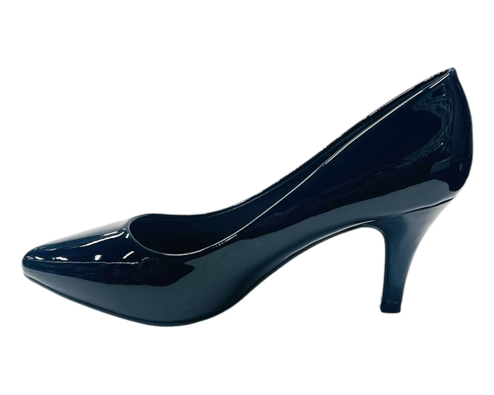 Women's Faux Patent Leather Stiletto Heel Court Shoes