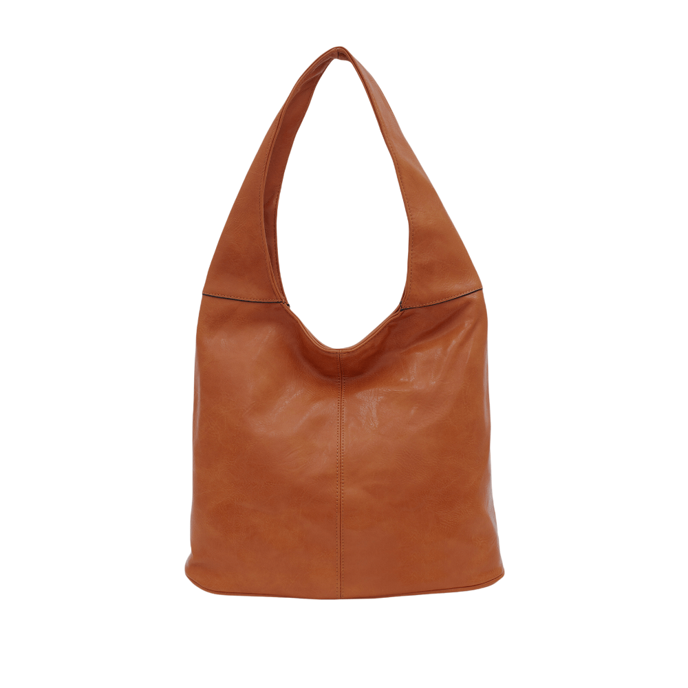 Plain Hobo Handbag-  Dark orange