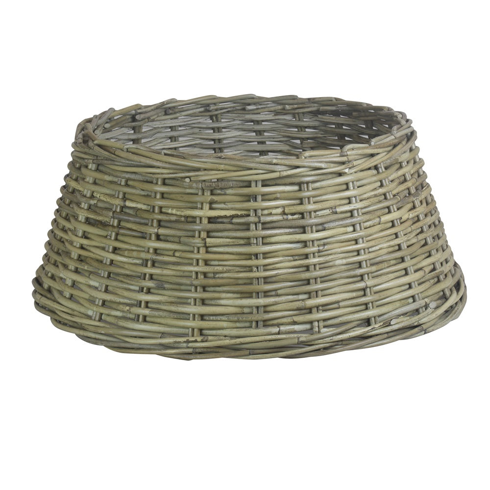 Grey Kubu Rattan Christmas Tree Skirt