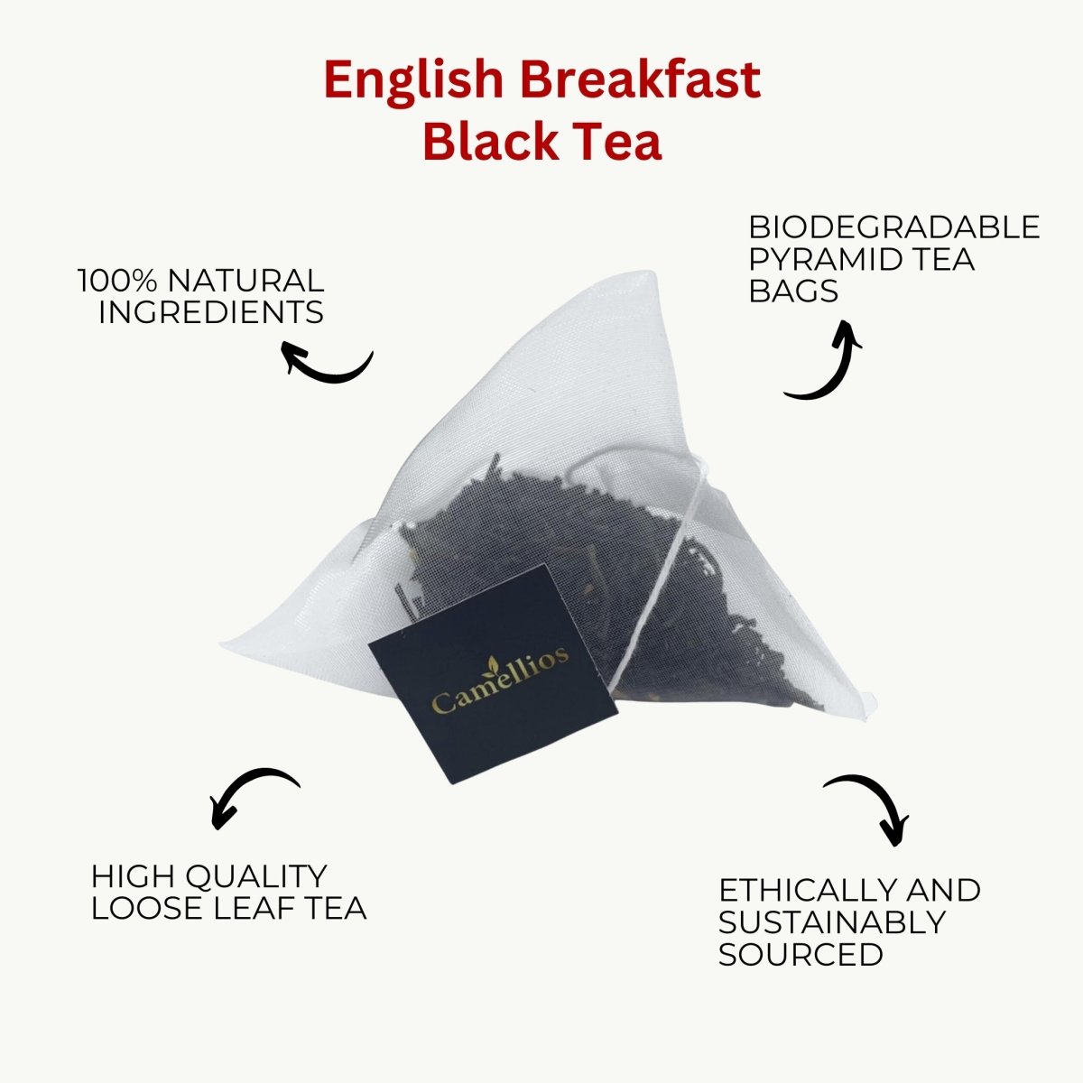 English Breakfast Tea, Pyramid Tea Bags, Black Tea Blend