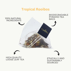 Tropical Rooibos Tea, Pyramid Tea Bags, Herbal Tea, Caffeine Free