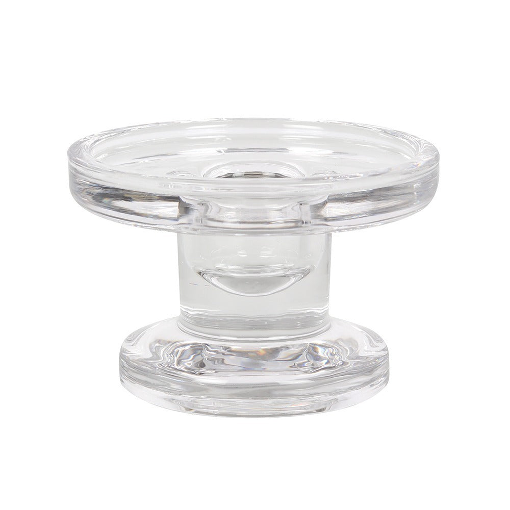 Round Double Ended Glass Candle Holder (Online Only)