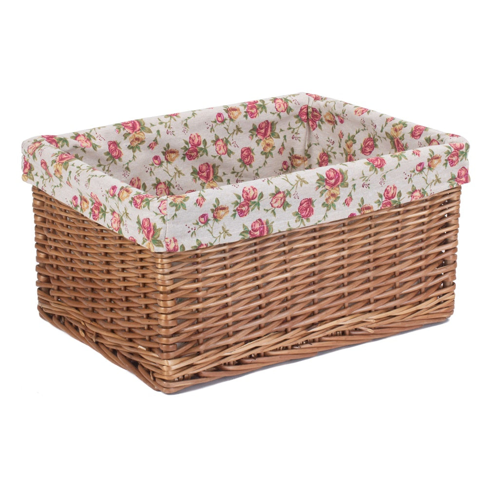 Double Steamed Garden Rose Willow Storage Baskets