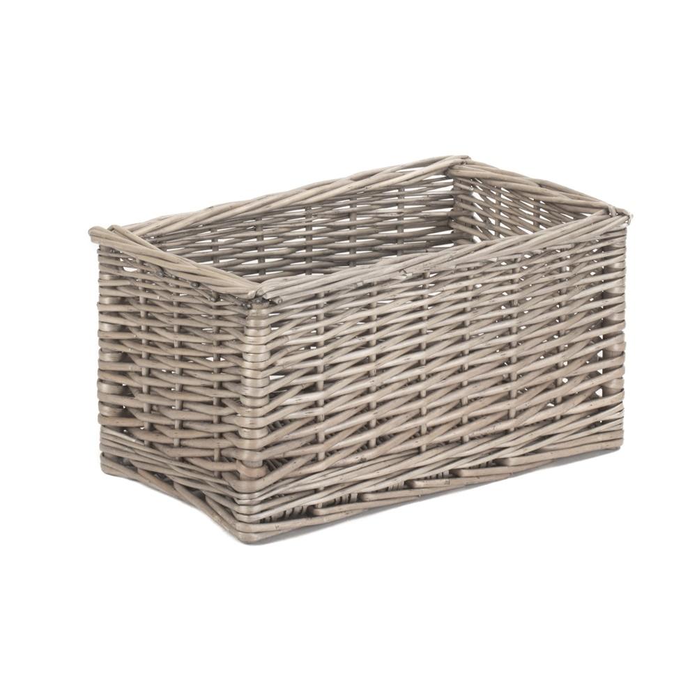 Antique Wash Wicker Storage Basket