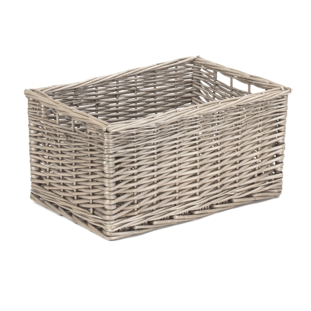 Antique Wash Wicker Storage Basket