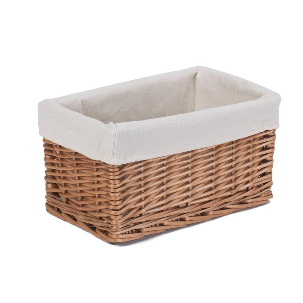 Cotton Lined Double Steamed Storage Wicker Basket