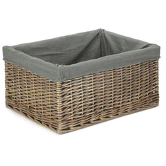 Jumbo Antique Wash Wicker Storage Basket