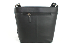 Genuine Soft Leather Shoulder Handbag Black