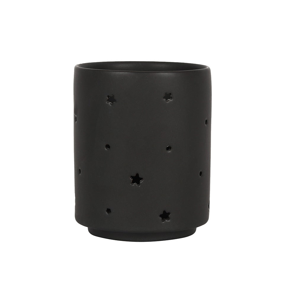 Small Black Mystical Moon Cut Out Tealight Holder (Online Only)