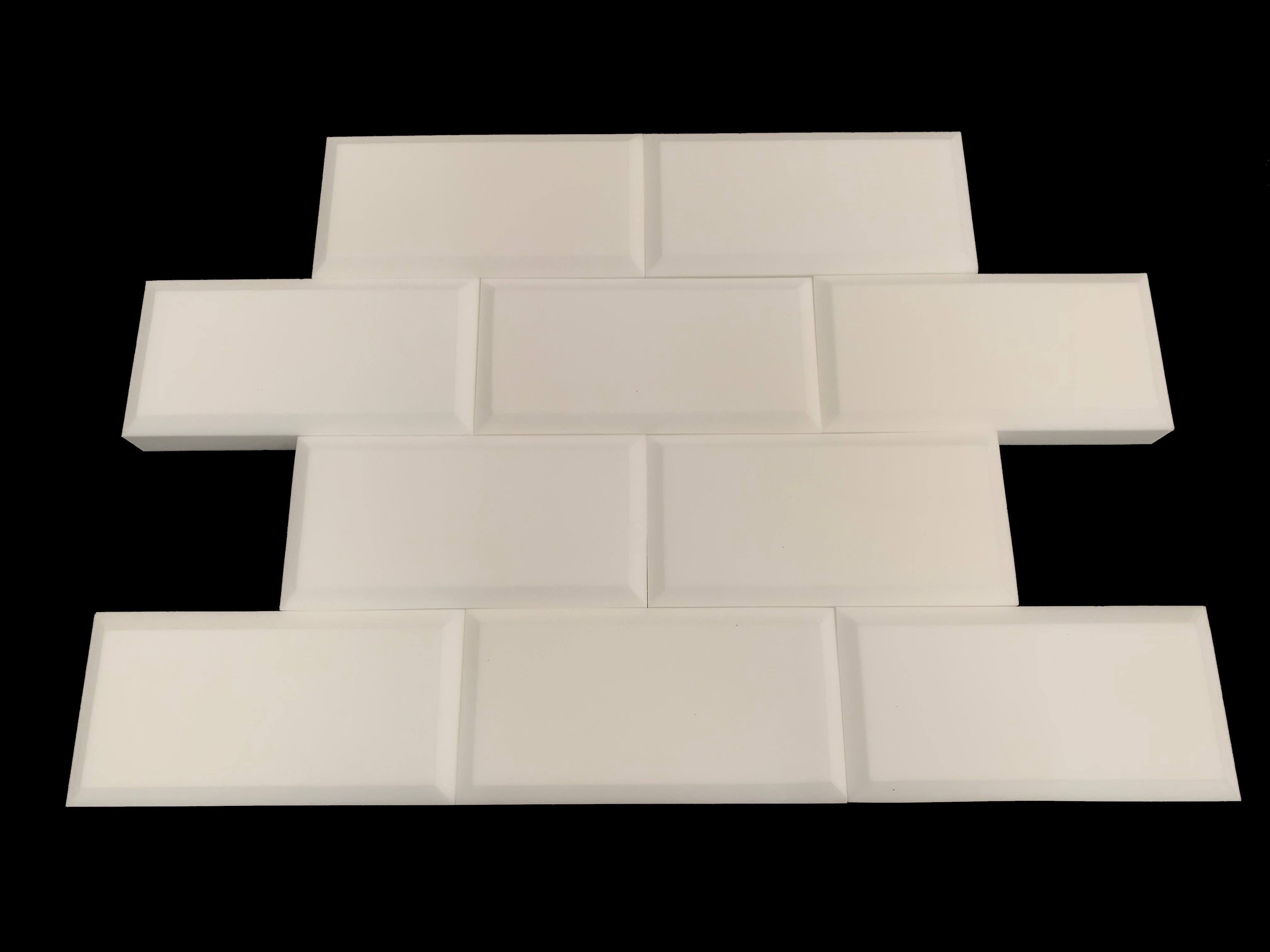 Limited Edition White Melamine Subway Acoustic Studio Foam Treatment 24 Tile Pack