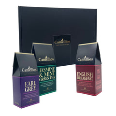 Tea Selection Gift Box, 3 Premium Specialty Teas, Eco Friendly Gift, Camellios (3 Packs, 15 Tea Bags Each)