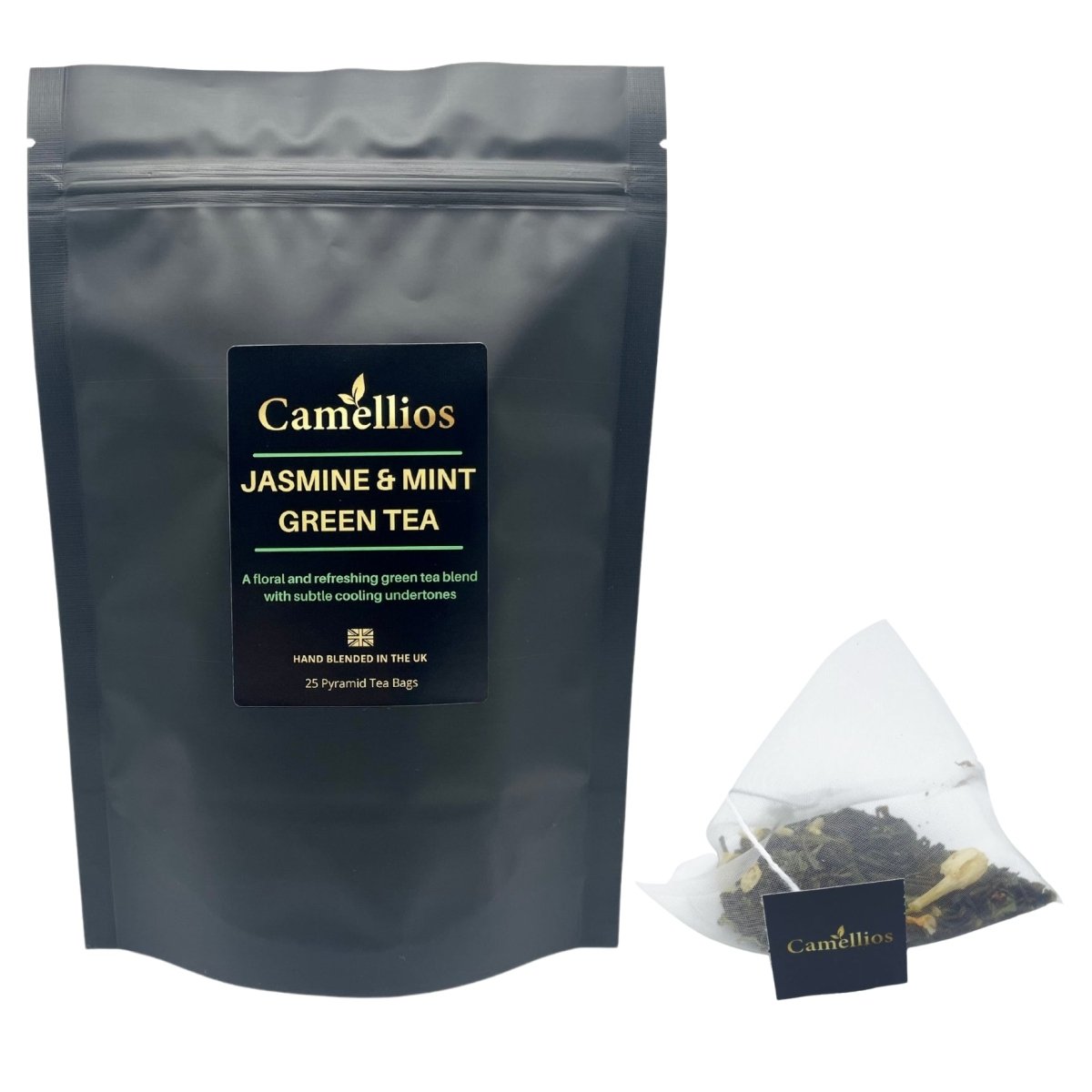 Jasmine and Mint Green Tea, Pyramid Tea Bags, Green Tea Blend