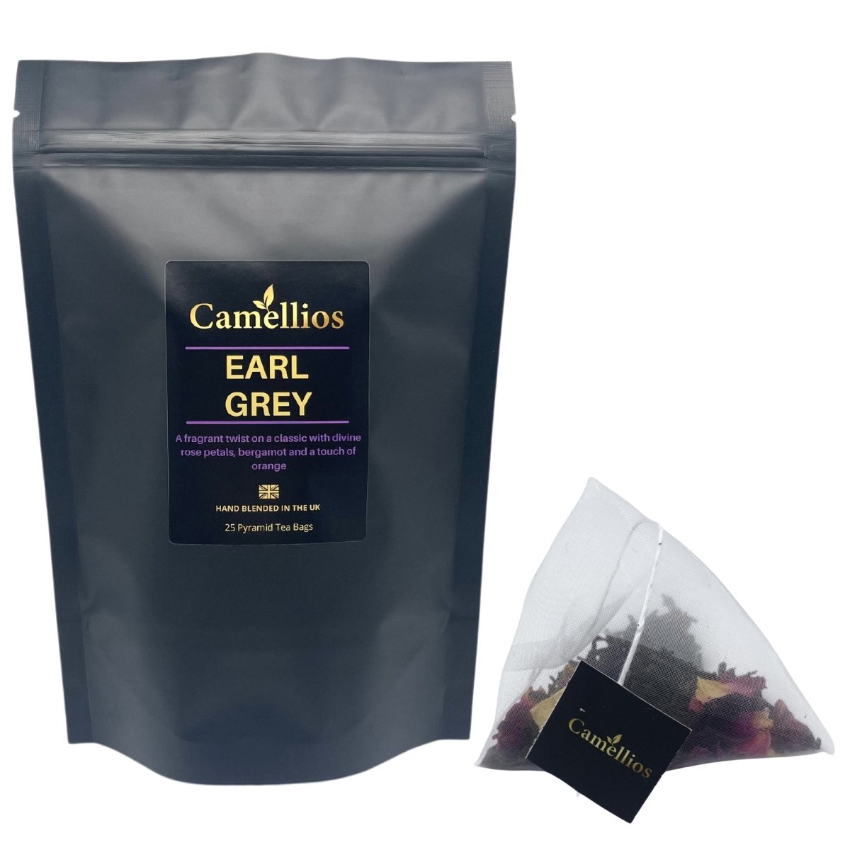 Earl Grey Tea, Pyramid Tea Bags, Gourmet Black Tea Blend