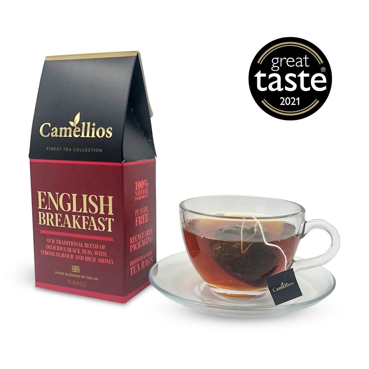 Specialty Tea Selection, 3 Classic Teas, Camellios (3 Pack, 15 Tea Bags Each)