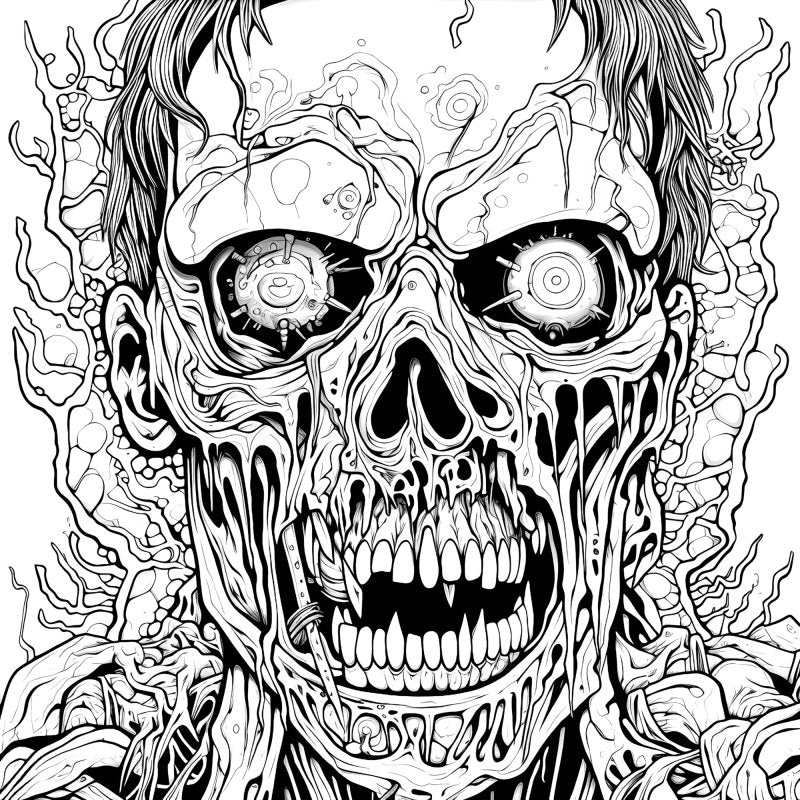 A GOREgeous Horror Colouring Book for Adults by Xander Kostroma - E - Books - British D'sire