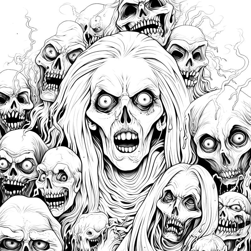 A GOREgeous Horror Colouring Book for Adults by Xander Kostroma - E - Books - British D'sire