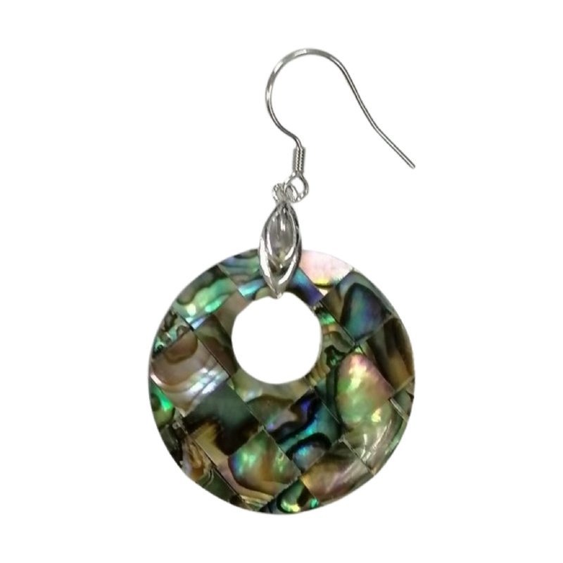 Abalone & Black Sea Shell Earrings | Laser Mermaid Prints & Sterling Silver Designs | Elegant Gift Combo Sets by Pearlz Gallery - Earrings - British D'sire