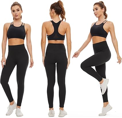 ACTINPUT Black Leggings for Women Soft High Waisted Tummy Control Leggings Sports Workout Gym Running Yoga Pants - Gym Leggings - British D'sire