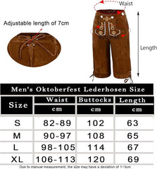 Adisno Lederhosen Men,Oktoberfest Outfit Mens,October Festival Costume Mens,Mens Lederhosen,Bavarian Costume Men,Brown, Embroidered - Traditional Clothing - British D'sire