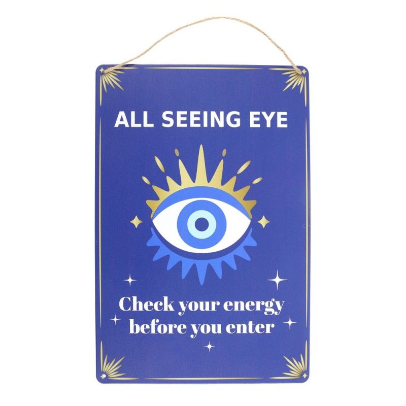 All Seeing Eye Metal Hanging Sign - British D'sire