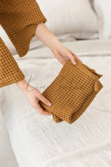 Amber waffle linen towel - Linen waffle towels - British D'sire