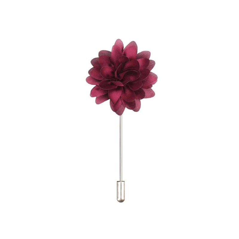 Amour Flower Lapel Pin, Plum - All Products - British D'sire