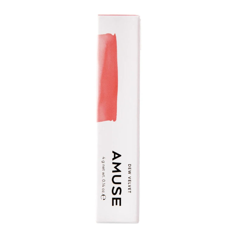 AMUSE Dew Velvet Semi Matt Fresh Dewy Velvet Texture Korean Makeup Transfer - proof Non - sticky Lipstick glossy Vegan 06 Lively Rose (Salmon Rose) 4g - Lip Tint - British D'sire