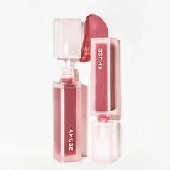 AMUSE Dew Velvet Semi Matt Fresh Dewy Velvet Texture Korean Makeup Transfer - proof Non - sticky Lipstick glossy Vegan 08 Berry Velvet (Mauve Rose) 4g - Lip Tint - British D'sire