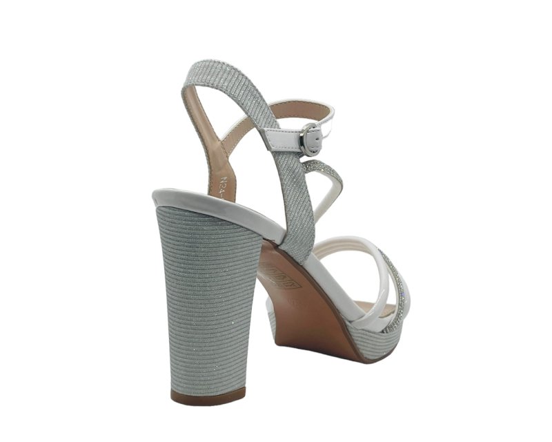 Ankle Strap Diamante Block Heel Shoes - Heels - British D'sire