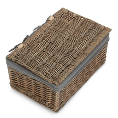 Antique Wash Cotton Lined Storage Basket - Storage Baskets - British D'sire