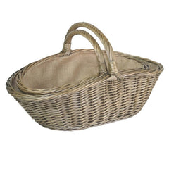 Antique Wash Harvesting Wicker Basket - Trugs - British D'sire