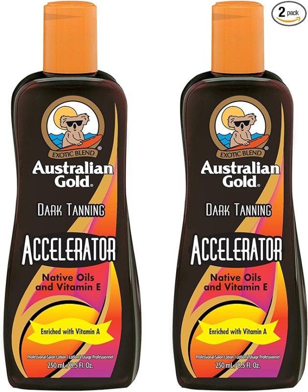 Australian Gold Dark Tanning Accelerator lotion 250ml X 2 BOTTLES - British D'sire