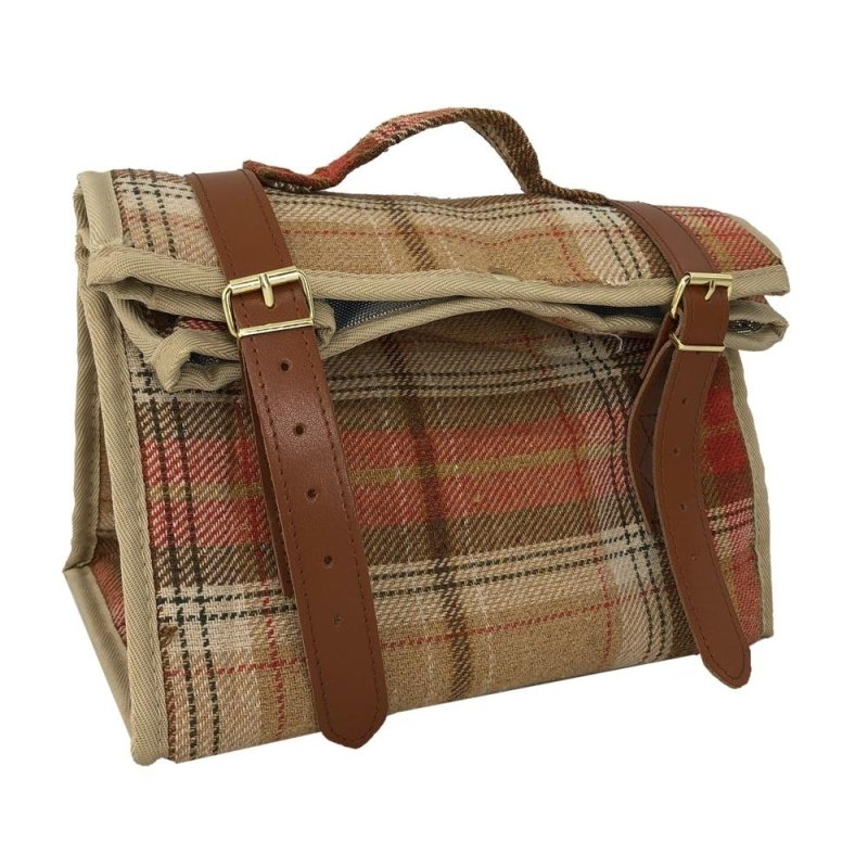 Autumn Red Tartan Picnic Cooler Bag - Picnic Accessories - British D'sire