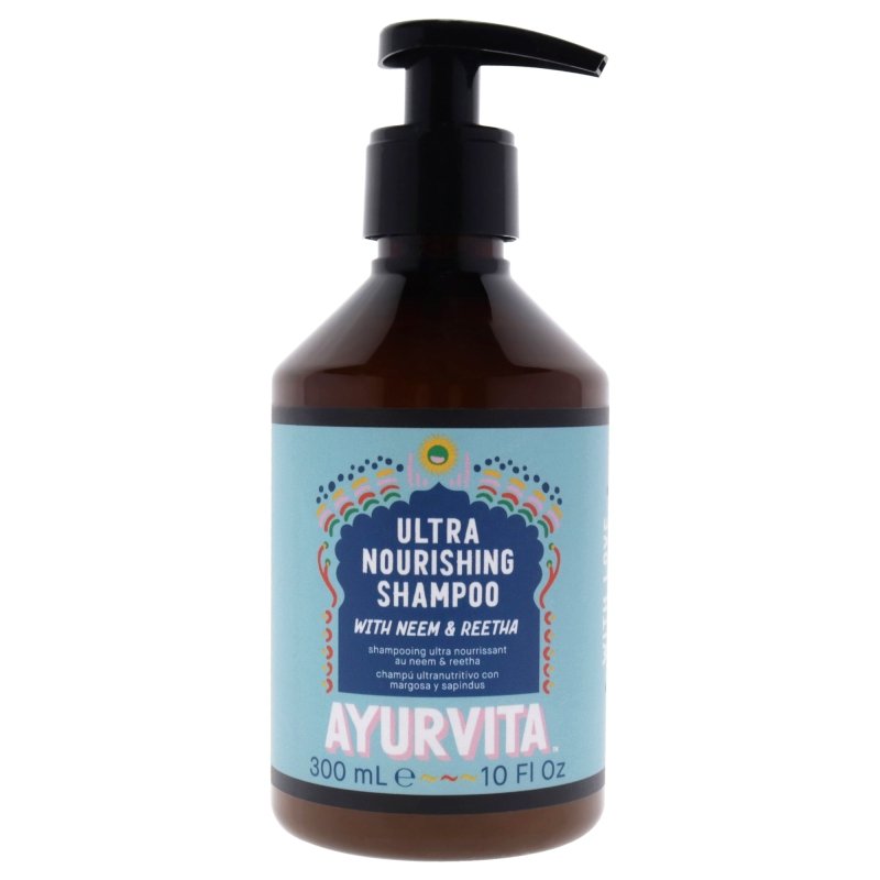 AyurVita - Neem and Reetha Ultra Nourishing Shampoo for Unisex - 10 oz Shampoo - Shampoo - British D'sire