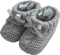 Baby Boys Girls 1 Pair Knitted Booties Soft Newborn Knitted Booties With Bow 116 - 354 - British D'sire