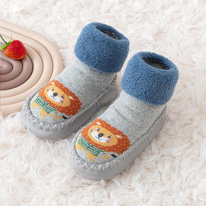 Baby Girl Boy Anti Slip Soft Slippers Socks Newborn Warm First Walking Shoes - British D'sire