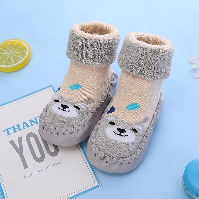 Baby Girl Boy Anti Slip Soft Slippers Socks Newborn Warm First Walking Shoes - British D'sire