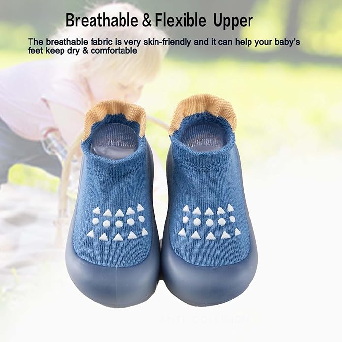 Baby Girls Boys First Walking Shoes Anti Slip Slippers Barefoot Shoes Toddler Infant Non Slip Sole Shoes - Kids shoes - British D'sire