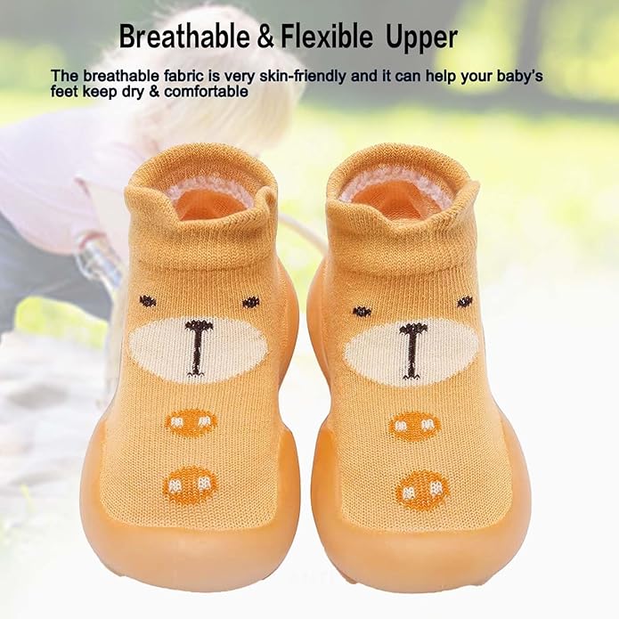 Baby Girls Boys First Walking Shoes Anti Slip Slippers Barefoot Shoes Toddler Infant Non Slip Sole Shoes - Kids shoes - British D'sire