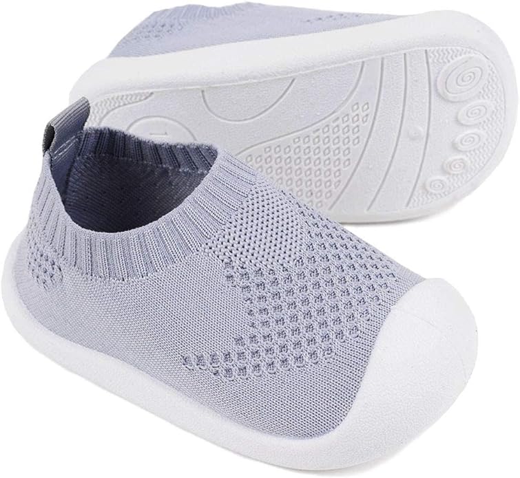 Baby Walkers Infant Sneakers Boys Girls Mesh Breathable Lightweight Non - Slip Toddler Casual Shoes Cotton Flying Woven Fabric Mesh Breathable Lightweight Trainers Indoor Outdoor - British D'sire