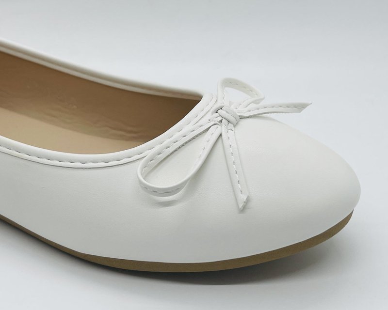 Ballerina Slip On Flat Bow Shoes - Shoes - British D'sire