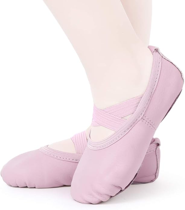 Ballet Shoes Leather Ballet Flats Split Sole Dance Slippers for Girls Toddlers Women - Kids shoe - British D'sire