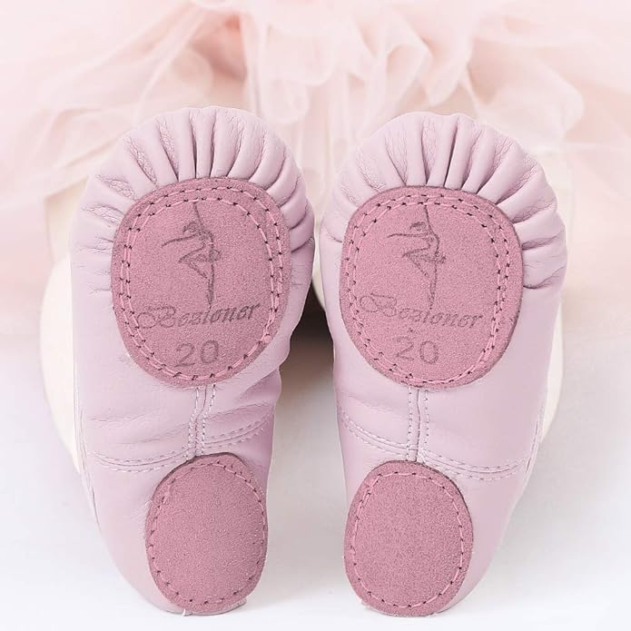 Ballet Shoes Leather Ballet Flats Split Sole Dance Slippers for Girls Toddlers Women - Kids shoe - British D'sire